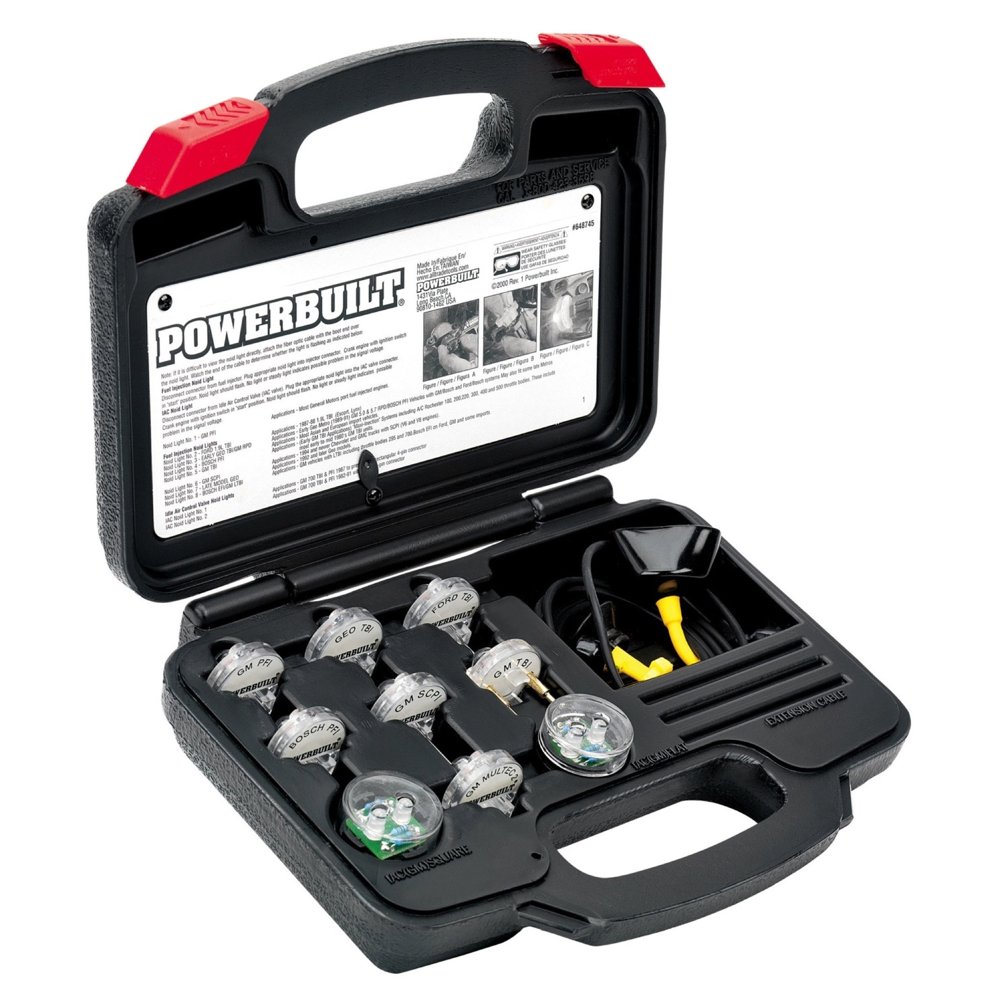 Powerbuilt Deluxe Fuel Injection Test (Noid) Light Kit, 10 Pc, Model# 648745